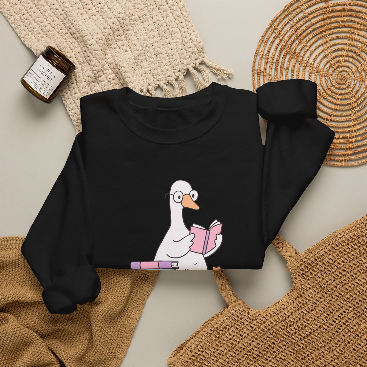 Booklover Crewneck Sweatshirt — “My Weekend Is Booked” Cozy Reading Sweatshirt