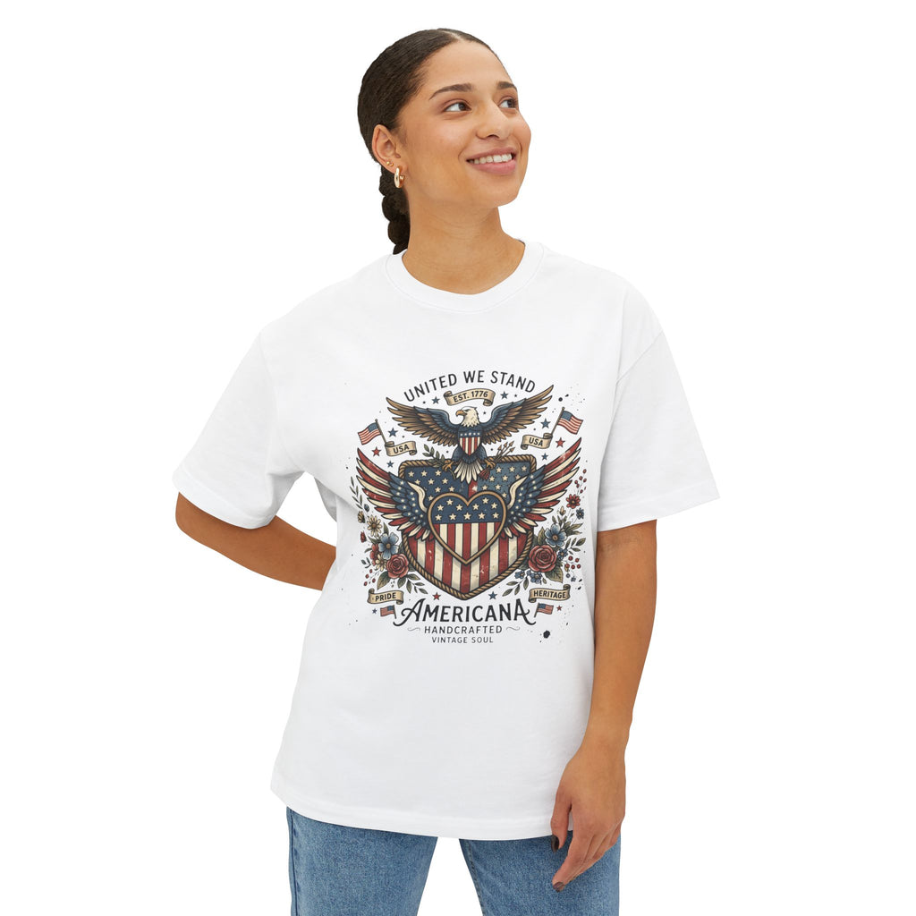 Americana Eagle Graphic Tee — "United We Stand" Patriotic T‑Shirt
