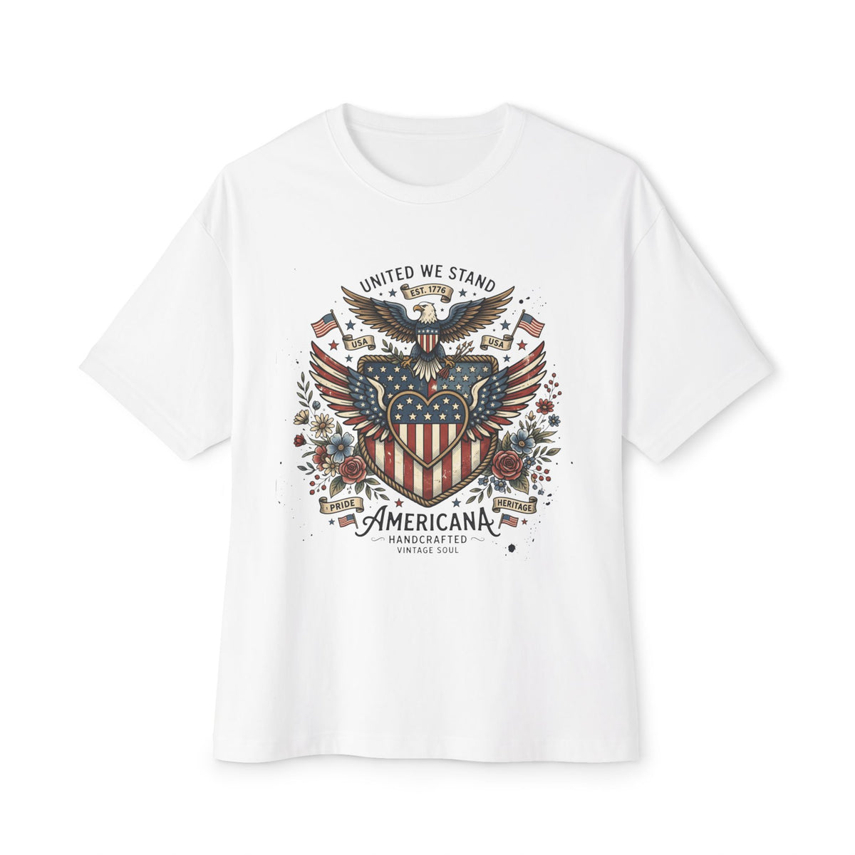 Americana Eagle Graphic Tee — "United We Stand" Patriotic T‑Shirt